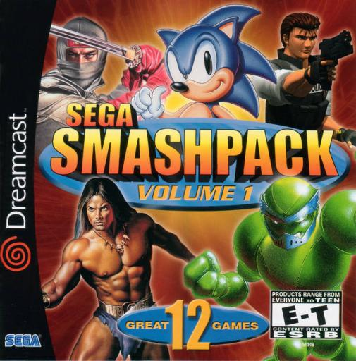 Sega Smash Pack Volume 1 box art for Sega Dreamcast